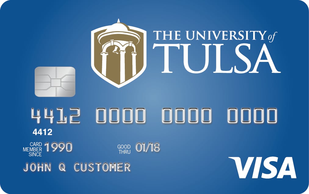 The University of Tulsa Blue Visa Credit Card